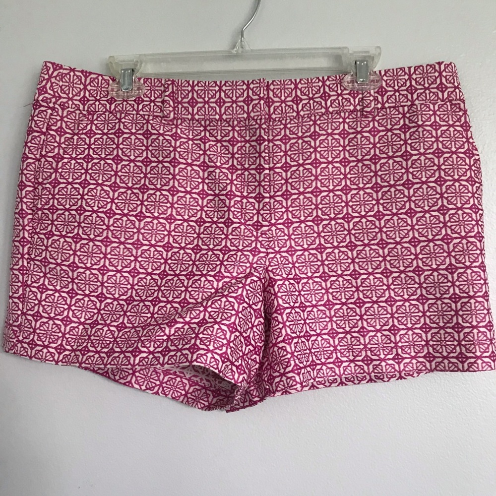 Loft Geometric Print Pink Shorts
